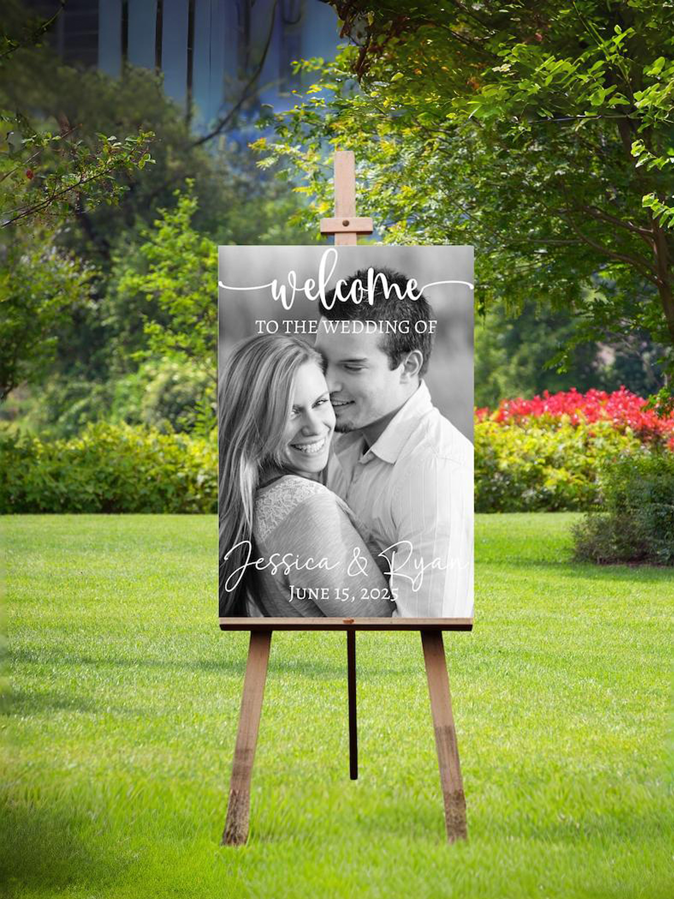 Custom Photo Wedding Welcome Sign